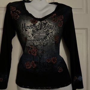 Harley Davidson longsleeve Womens  Shirt Size L  Top